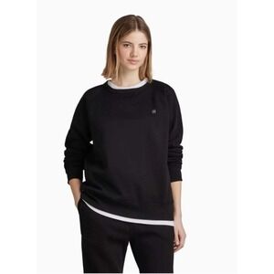 G-Star Women Size Medium Premium Core 2.0 R Sweatshirt Crewneck Pullover Black‎